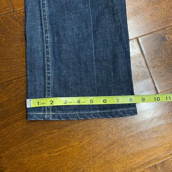 Banana Republic Stretch Straight Leg Mid Rise Dark Denim Jeans Women's Size 8 - Picture 8 of 10